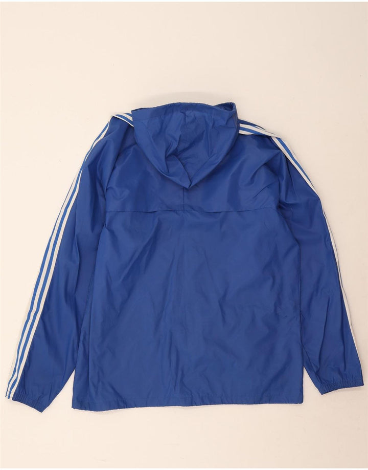 Adidas Veste de pluie à capuche pour homme UK 38 Bleu moyen Polyamide