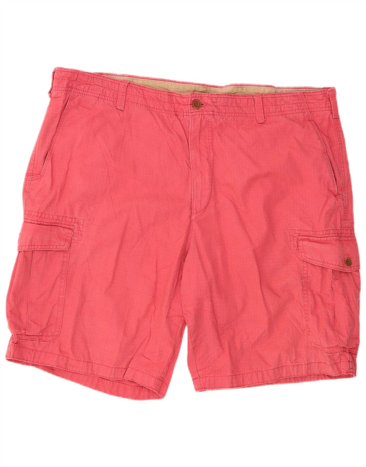 IZOD Short cargo d'eau salée pour homme W42 2XL en coton à carreaux rose