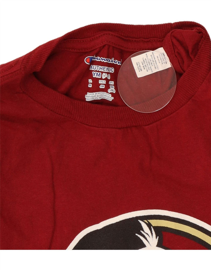 Champion T-Shirt Graphique Garçon 7-8 Ans Rouge Moyen