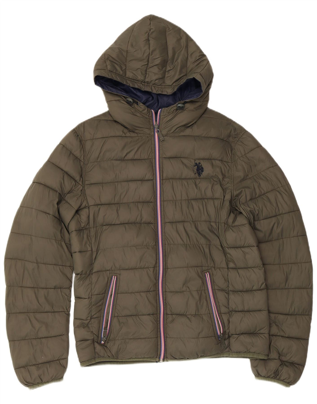 U.S. Polo Assn. Veste matelassée réversible à capuche pour homme UK 38 Kaki moyen
