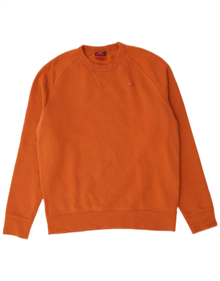 Kappa Sweatshirt Jumper XL Orange Coton Homme