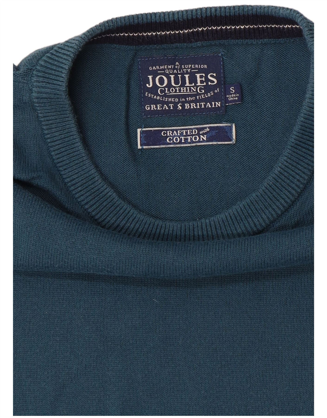 Joules Pull Col Bateau Homme Petit Bleu Coton