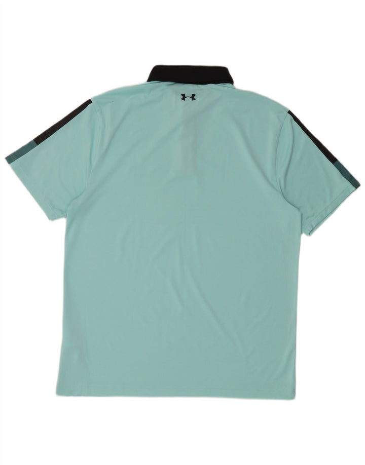 Under Armour Polo Rugby Homme Large Bleu Colorblock Polyester