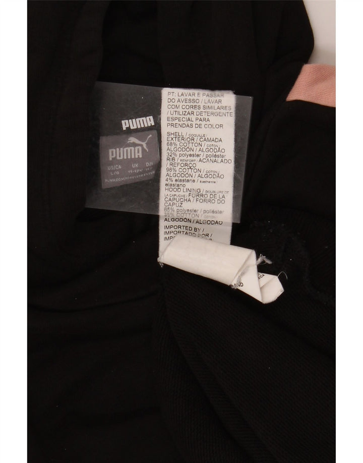 PUMA Sweat à capuche fille 11-12 ans Noir Colourblock Coton