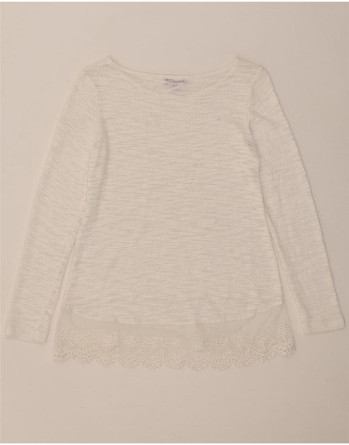 PHASE EIGHT Haut à manches longues pour femme UK 12 Medium White Floral