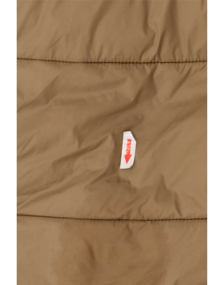 Zara Veste matelassée à capuche pour femme UK 20 2XL Beige Polyester