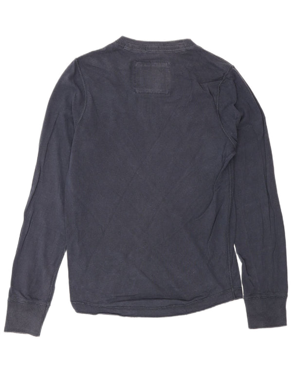 Abercrombie & Fitch Haut à manches longues pour homme Bleu marine classique