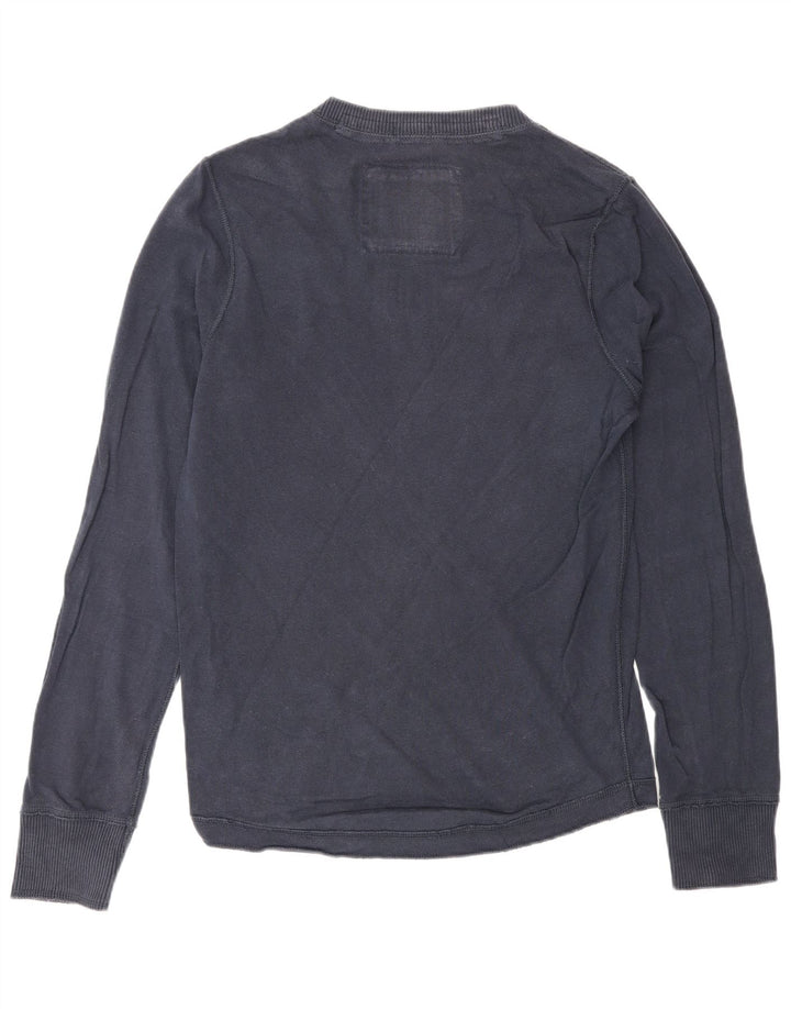 Abercrombie & Fitch Haut à manches longues pour homme Bleu marine classique
