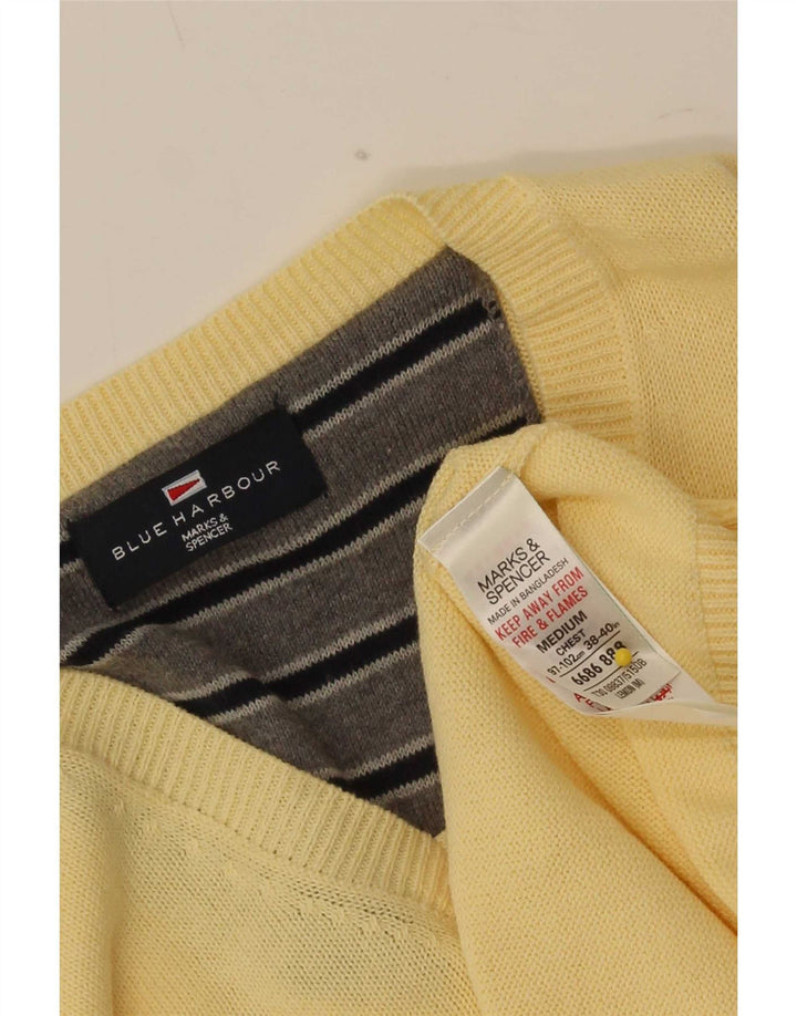 Marks & Spencer Pull Blue Harbor Col V Homme Jaune Moyen