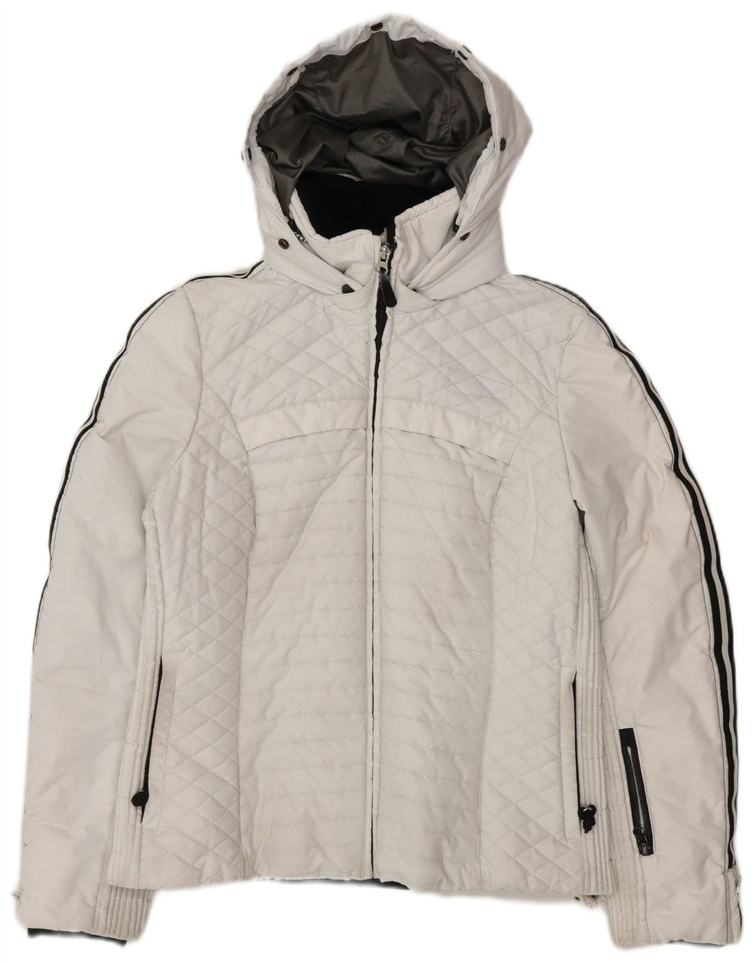 Colmar Veste coupe-vent à capuche pour femme IT 44 Medium Blanc Sports
