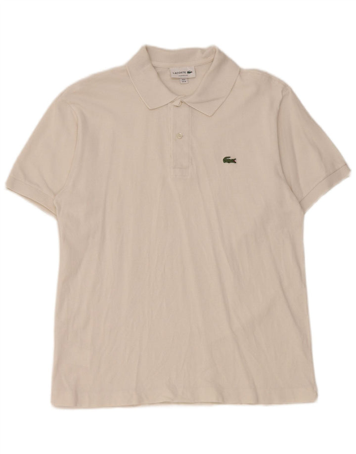 Lacoste Polo coupe classique pour homme Taille 4 Blanc moyen