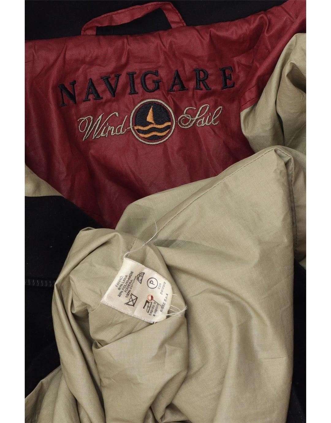 Navigare Manteau Homme UK 42 XL Bleu Marine Laine