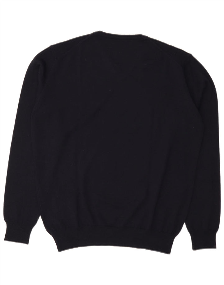 Dack's Pull Col V Homme XL Bleu Marine Laine