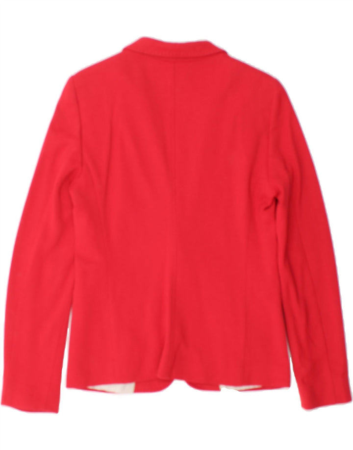 MASSIMO DUTTI Womens 1 Button Blazer Jacket EU 40 Medium Red Cotton Vintage Massimo Dutti and Second-Hand Massimo Dutti from Messina Hembry 