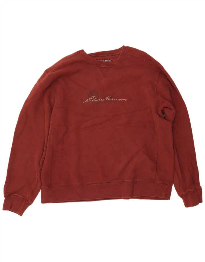 EDDIE BAUER Sweat-shirt graphique pour homme XL en coton marron