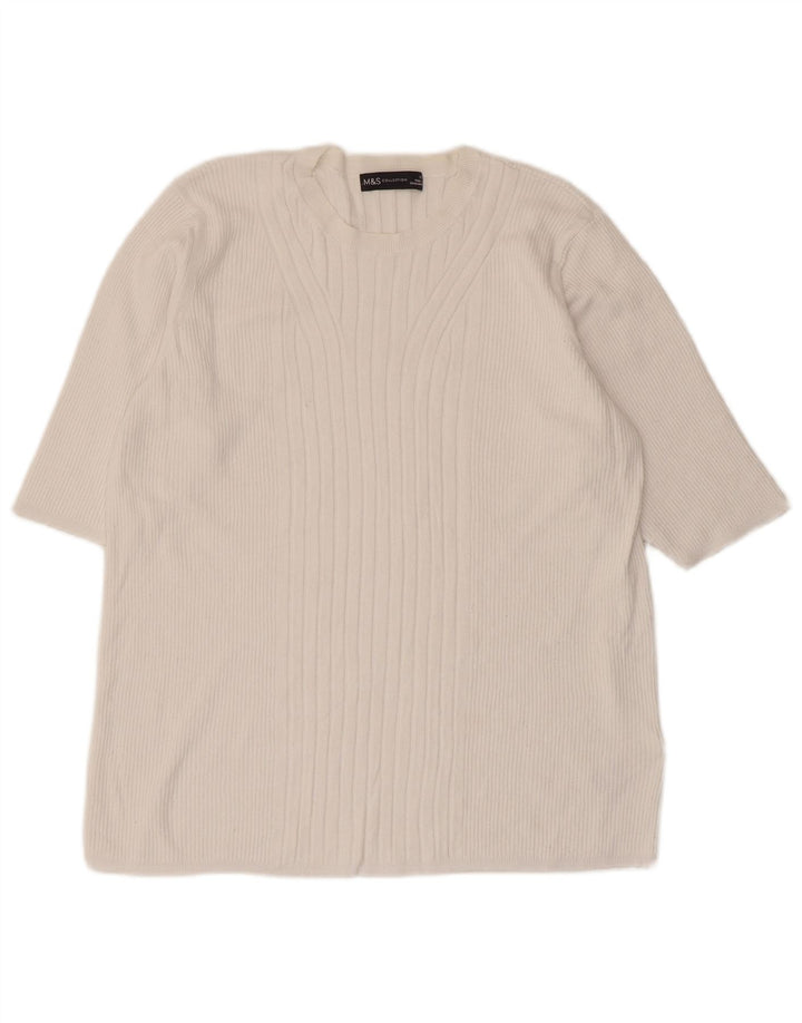 Marks & Spencer Chemisier Femme UK 18 XL Blanc Viscose