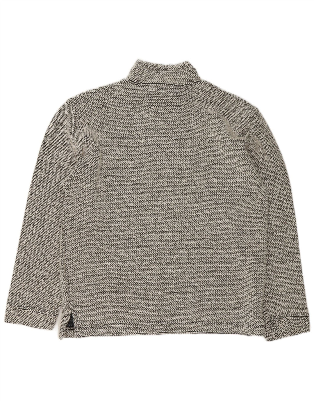 Weird Fish Sweat-shirt à col zippé pour homme Petit coton gris