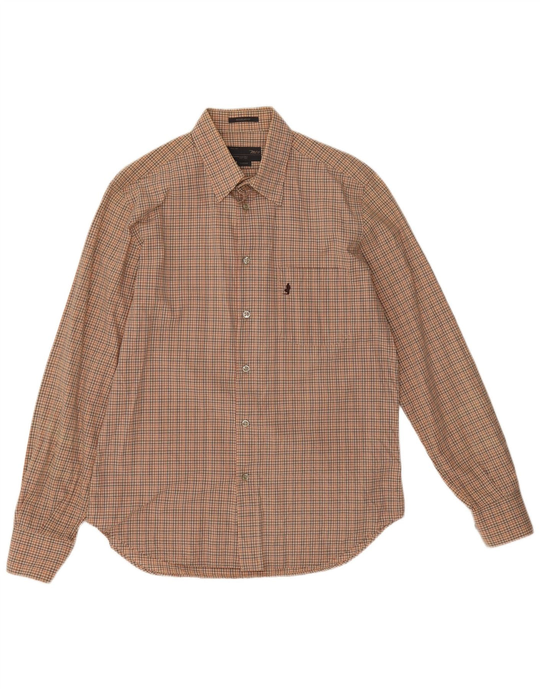 Marlboro Classics Chemise coupe classique pour homme à carreaux marron