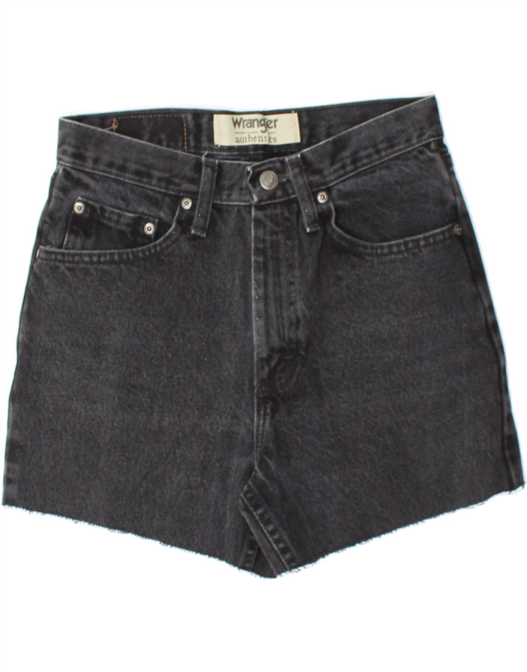 WRANGLER Womens Denim Shorts W28 Medium Black Cotton Vintage Wrangler and Second-Hand Wrangler from Messina Hembry 