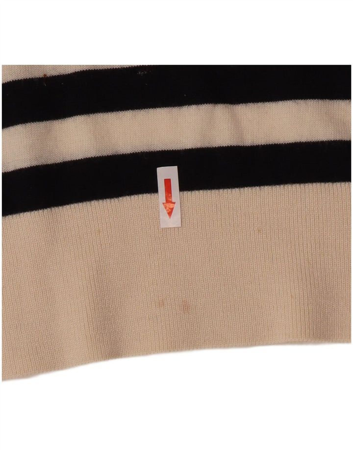 Cos Pull surdimensionné à col rond pour femme UK 10 Petit rayé noir