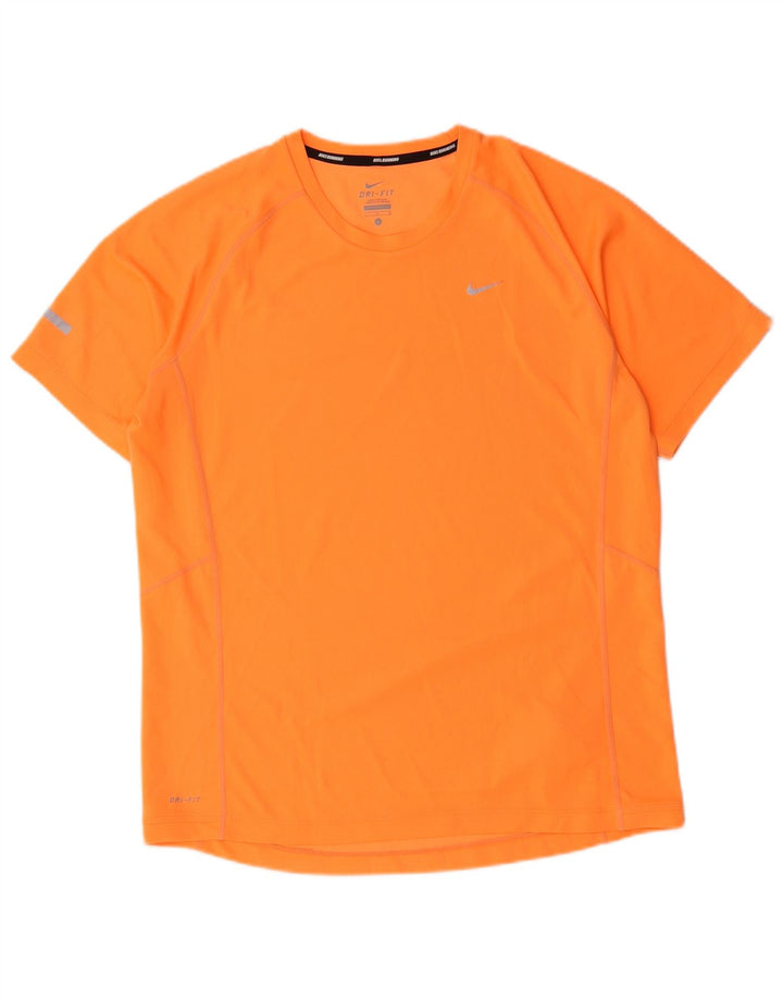 Nike Hommes Dri Fit T-Shirt Haut Large Orange Polyester