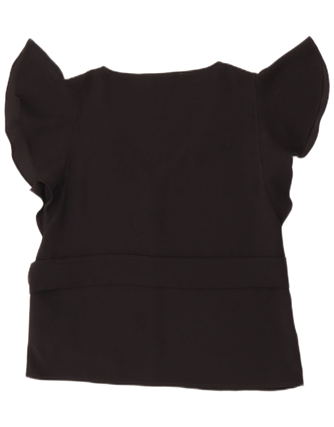 Marella Femme EMME Blouse Top UK 14 Large Noir Polyester