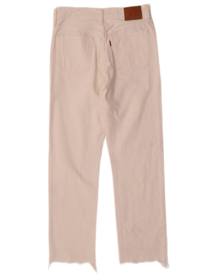 Levi's Jean Droit 501 Femme W29 L28 Blanc Coton