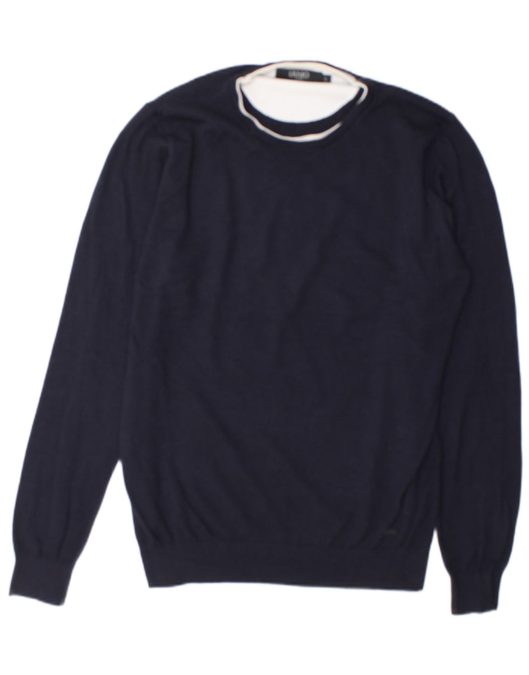 Liu Jo Pull à col rond pour homme en coton bleu marine Taille L