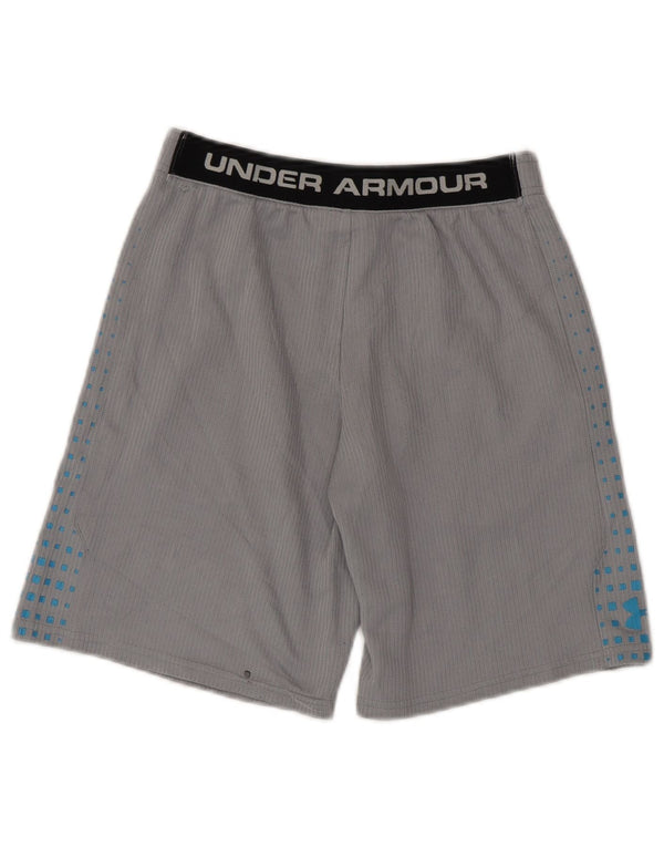 Under Armour Short de Sport Garçon 11-12 Ans Large Gris Colorblock Polyester