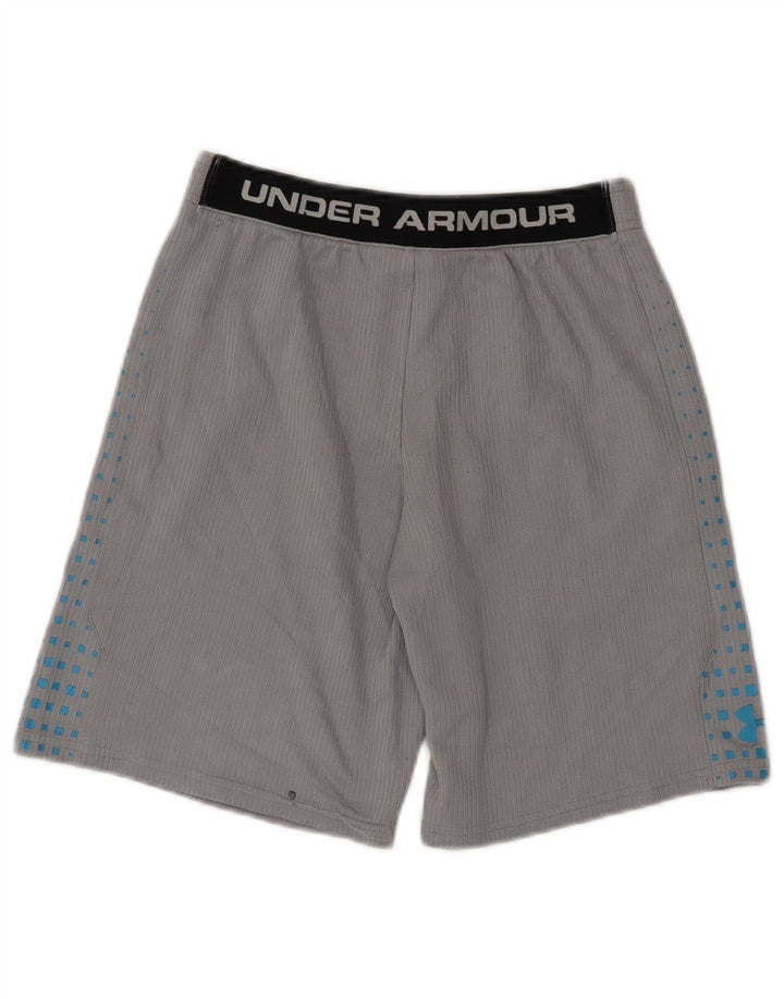 Under Armour Short de Sport Garçon 11-12 Ans Large Gris Colorblock Polyester