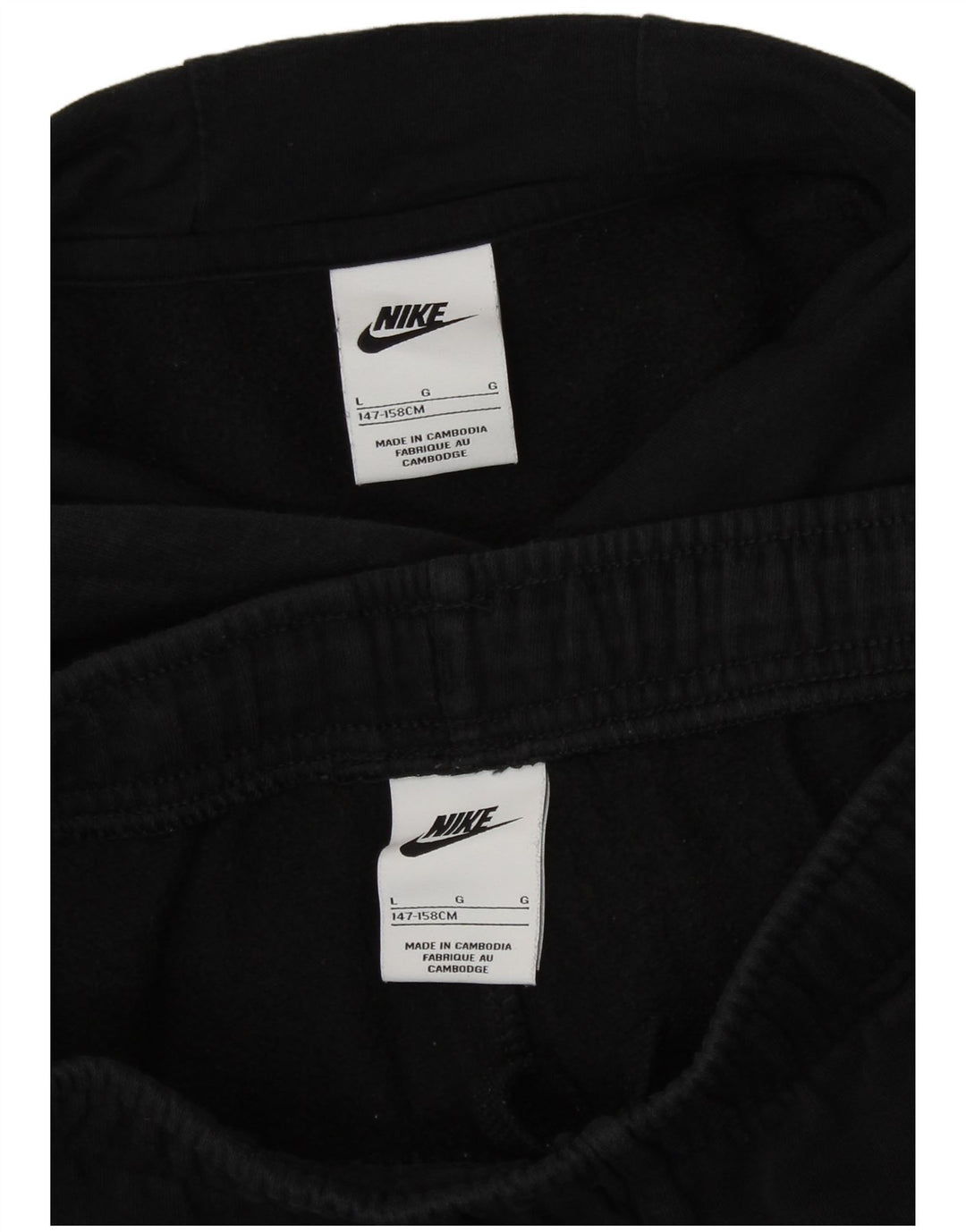 Survêtement complet Nike coupe ample pour fille 12-13 ans, grand noir en coton