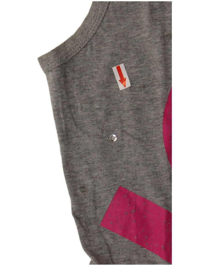 Richmond Débardeur court graphique pour femme UK 12 Gris moyen