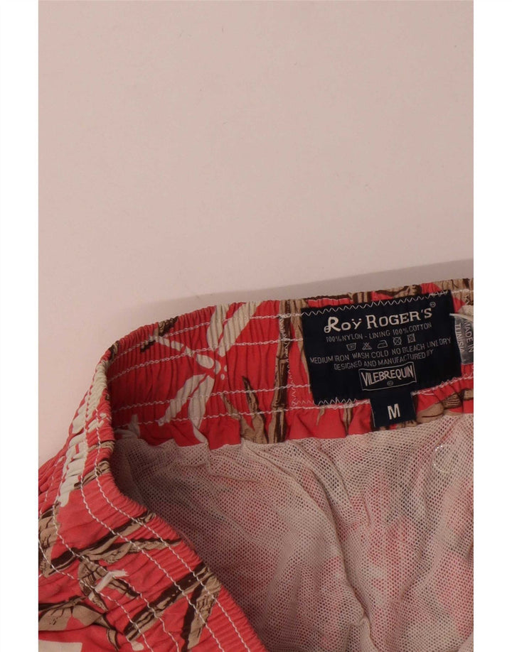Roy Rogers Short de bain pour homme en nylon floral rouge moyen