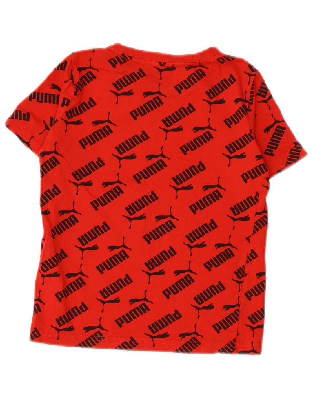 PUMA T-Shirt Graphique Garçon 5-6 Ans Rouge Coton