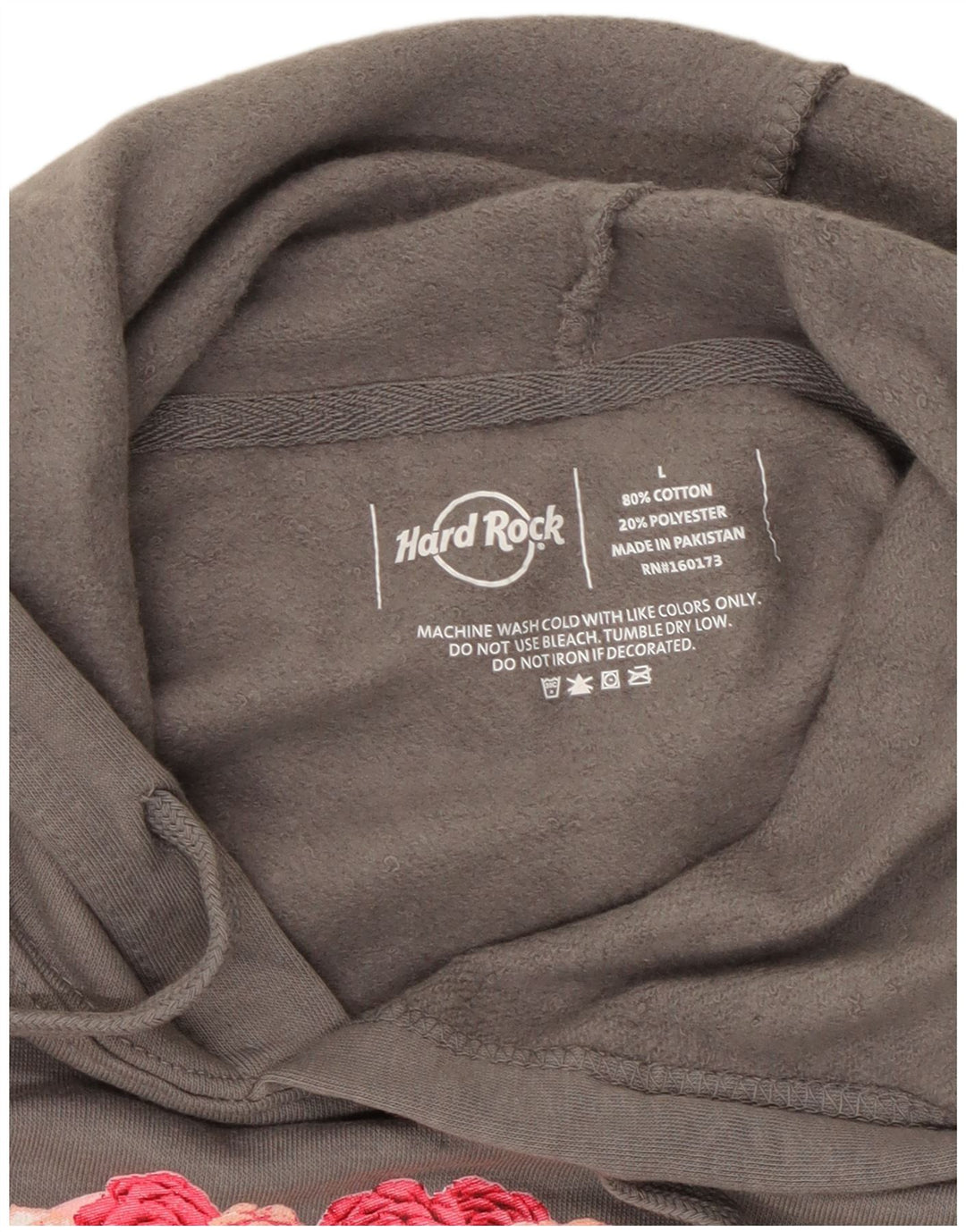 HARD ROCK CAFE Pull à capuche surdimensionné Milan pour femme UK 16 Large Gris