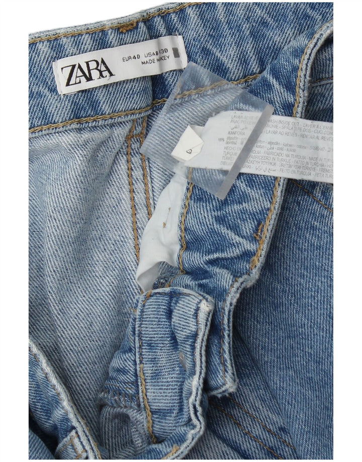 Zara Femme Cargo Loose Jeans EU 40 Medium W30 L30 Bleu Coton