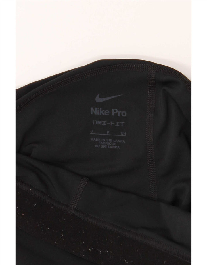 Legging Nike Dri Fit Crop Graphic pour femme UK 8 Small Noir Polyester