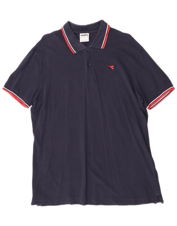 Diadora Polo Homme 2XL Bleu Marine Coton