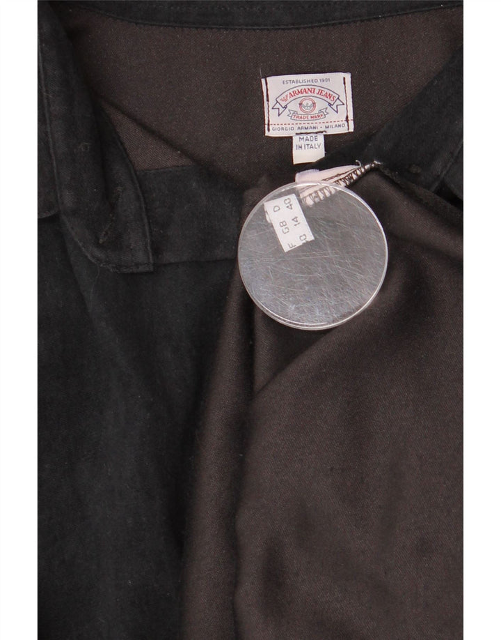 Armani Jeans Chemise Femme UK 14 Large Noir