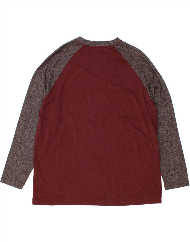 EDDIE BAUER Haut à manches longues pour homme 2XL en coton color block marron