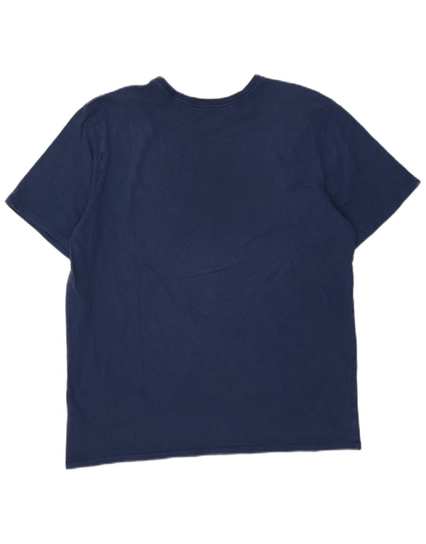 Nike Mens Athletic Cut Graphic T-Shirt Top XL Bleu Coton