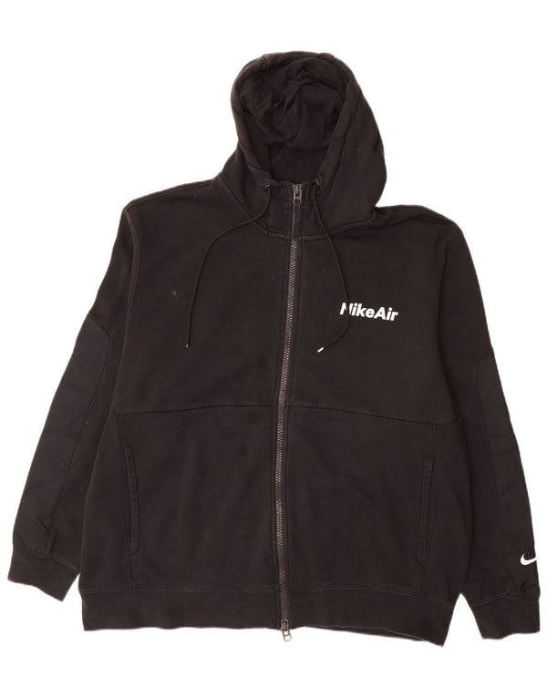 Nike Pull à capuche zippé pour homme 2XL en coton noir