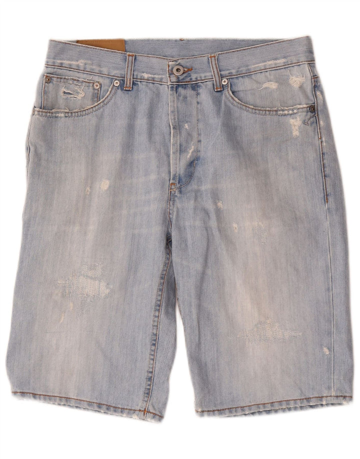 Dondup Short en jean vieilli W33 pour homme en coton bleu moyen