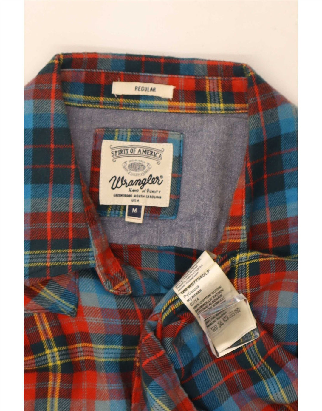 Wrangler Chemise en flanelle pour homme coupe classique en coton à carreaux rouge moyen