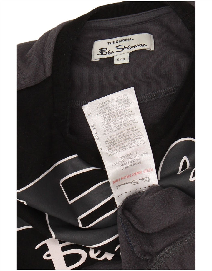 BEN SHERMAN Sweat-shirt graphique pour garçon 9-10 ans Gris Colourblock