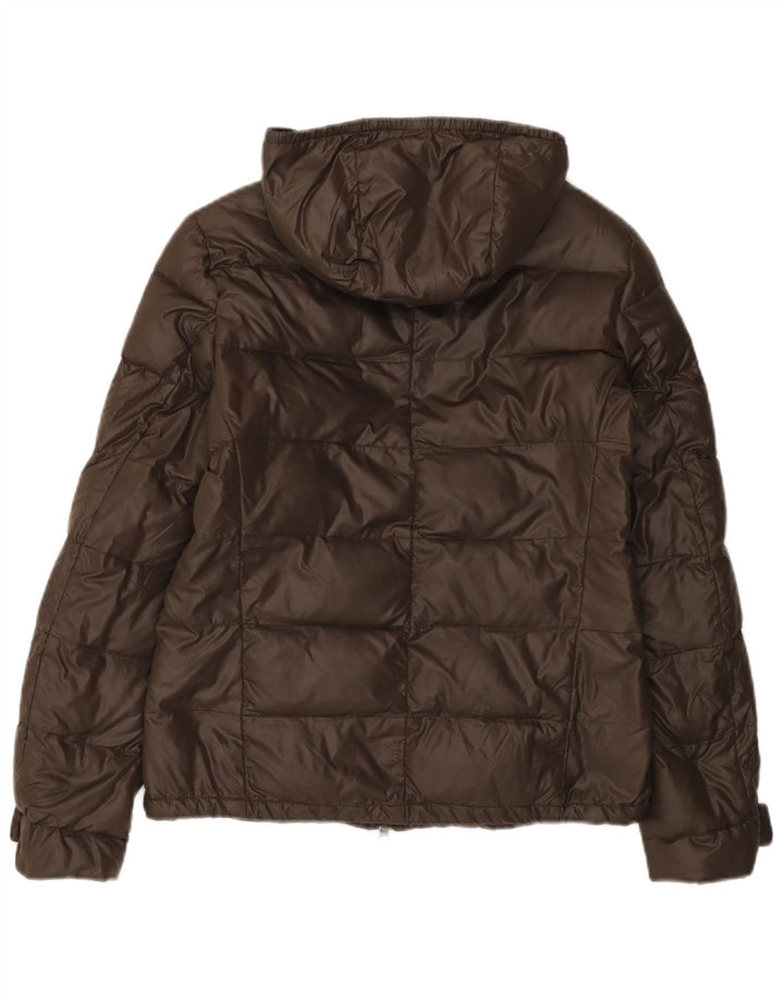 Dack's Veste matelassée à capuche pour femme UK 10 Petit nylon marron