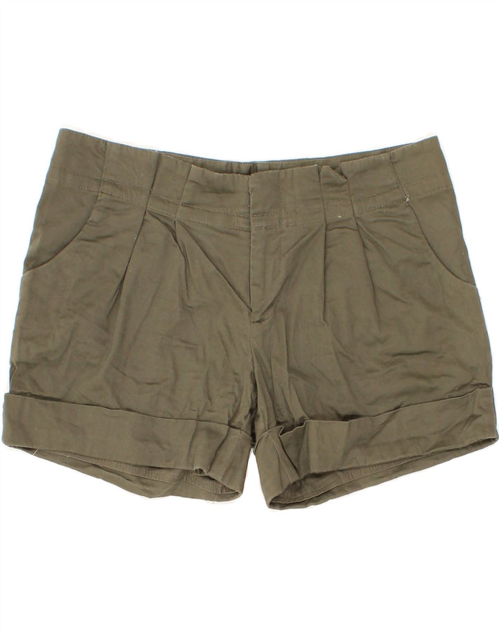 MOSSIMO Womens Hot Pants US 4 Small W27  Khaki Cotton Vintage Mossimo and Second-Hand Mossimo from Messina Hembry 