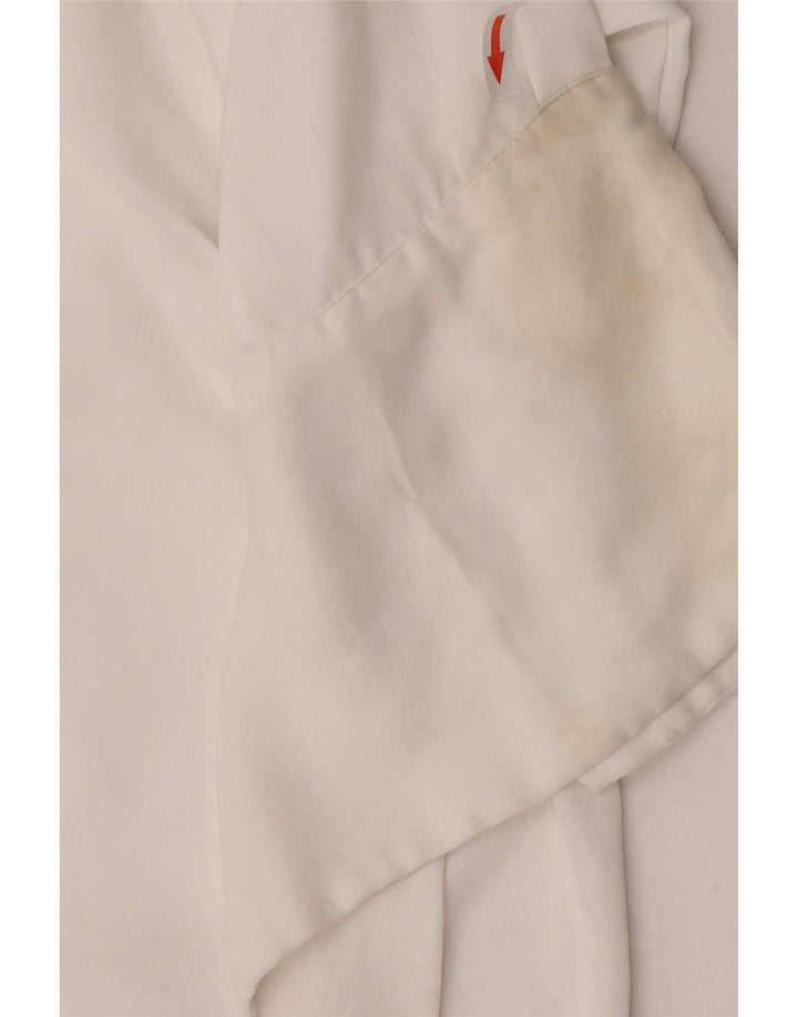 Zara Chemisier Femme Chemisier UK 10 Petite Viscose Blanche