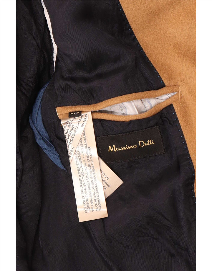 Massimo Dutti Manteau à 3 boutons pour homme EU 48 laine beige moyen