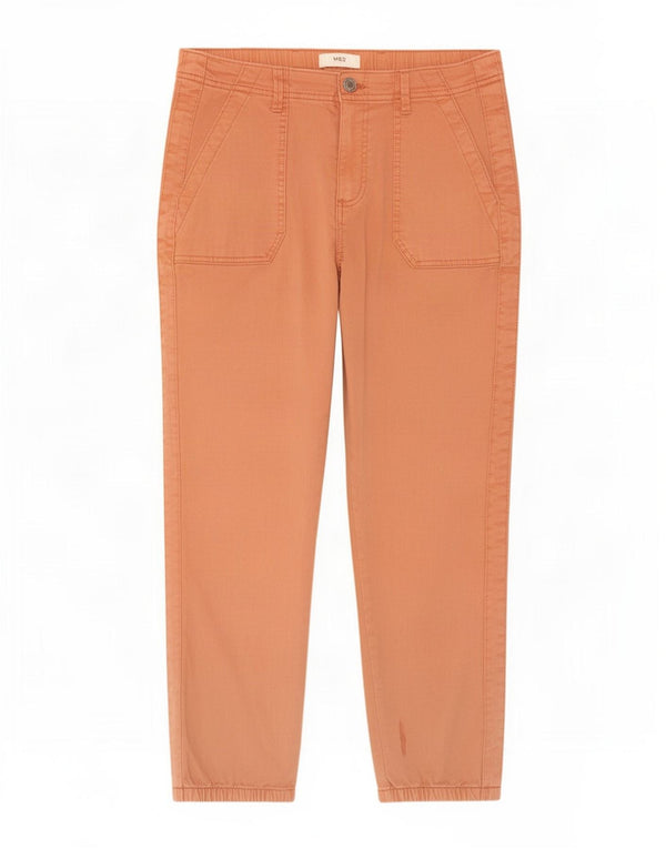 Marks & Spencer Pantalon court fuselé pour femme UK 14 Large W32 L25 Orange